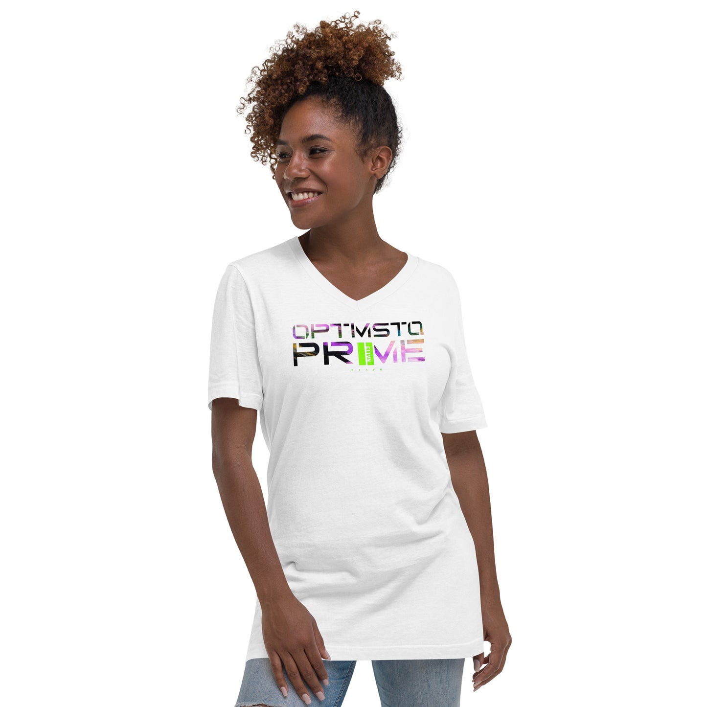 Optimstq PrIIMe Women's V-Neck T-Shirt