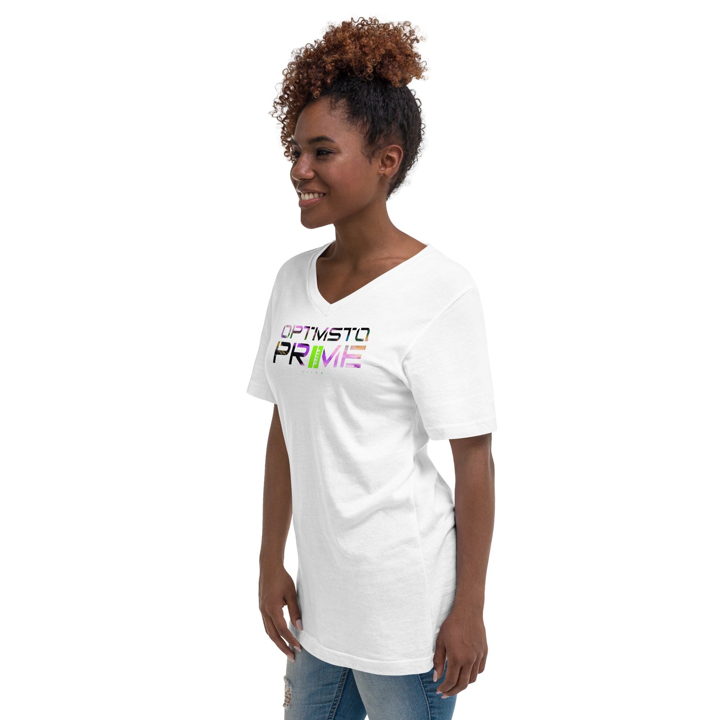 Optimstq PrIIMe Women's V-Neck T-Shirt