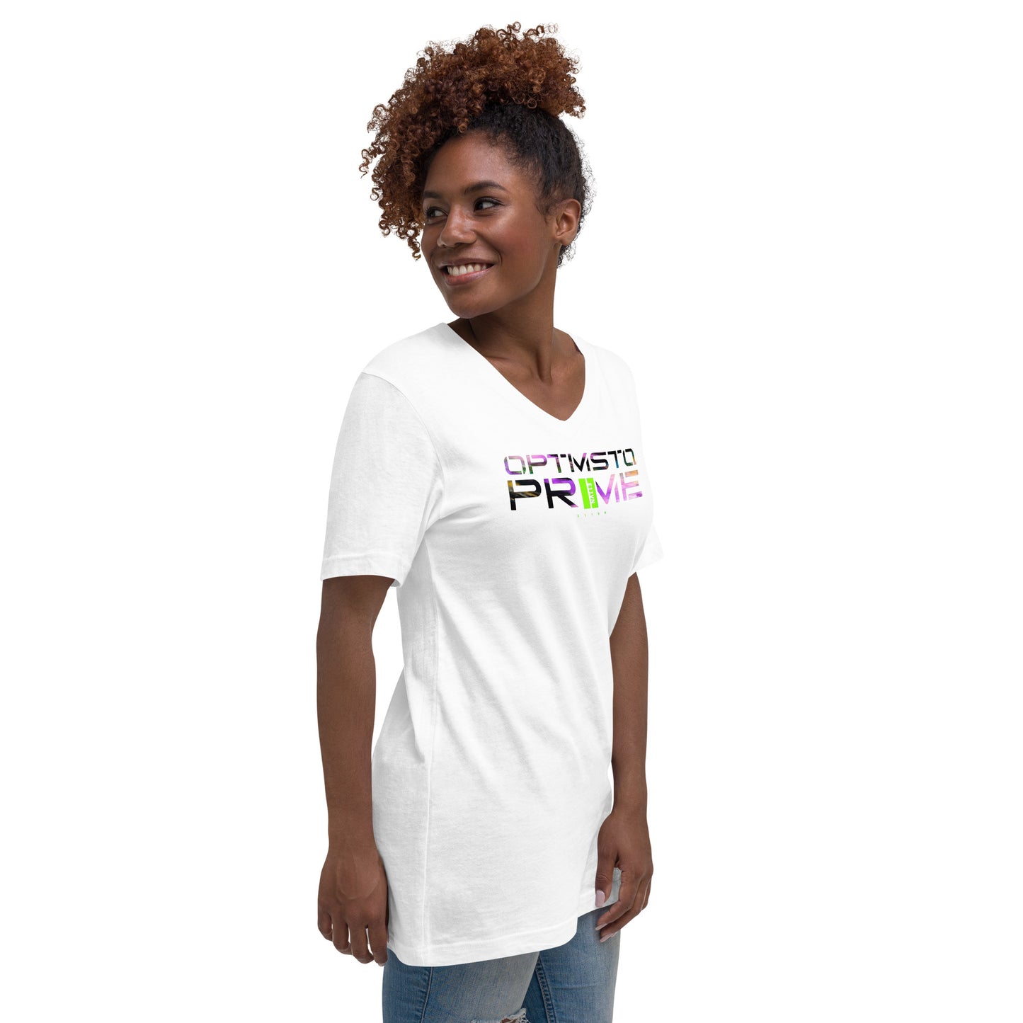 Optimstq PrIIMe Women's V-Neck T-Shirt