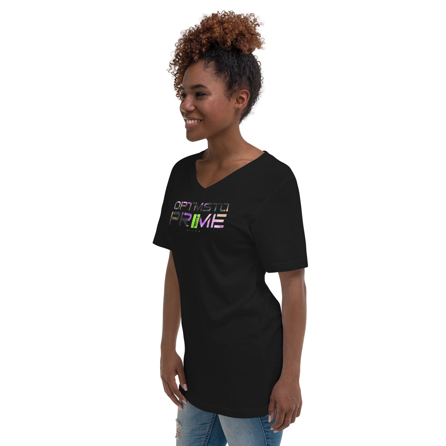 Optimstq PrIIMe Women's V-Neck T-Shirt